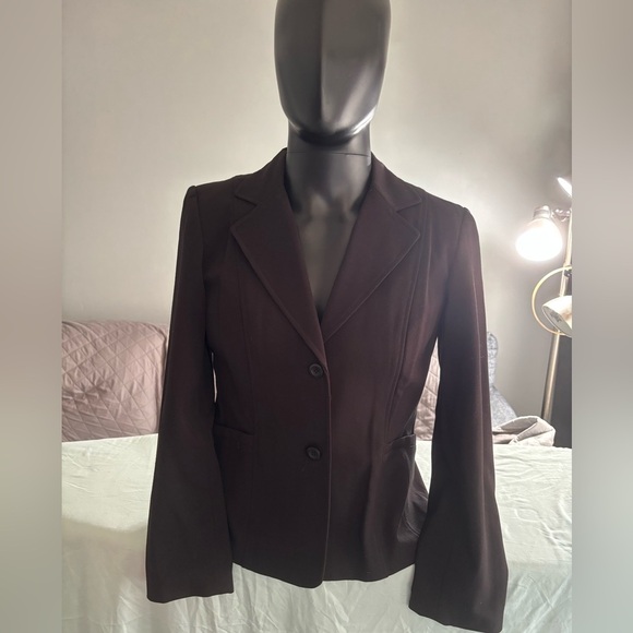 Rafaella Jackets & Blazers - Rafaella Dark Brown Women's Blazer